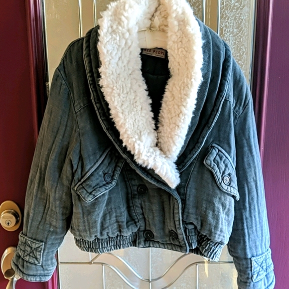 NWT!! Free People Georgia Teddy collar Jacket - Picture 5 of 17